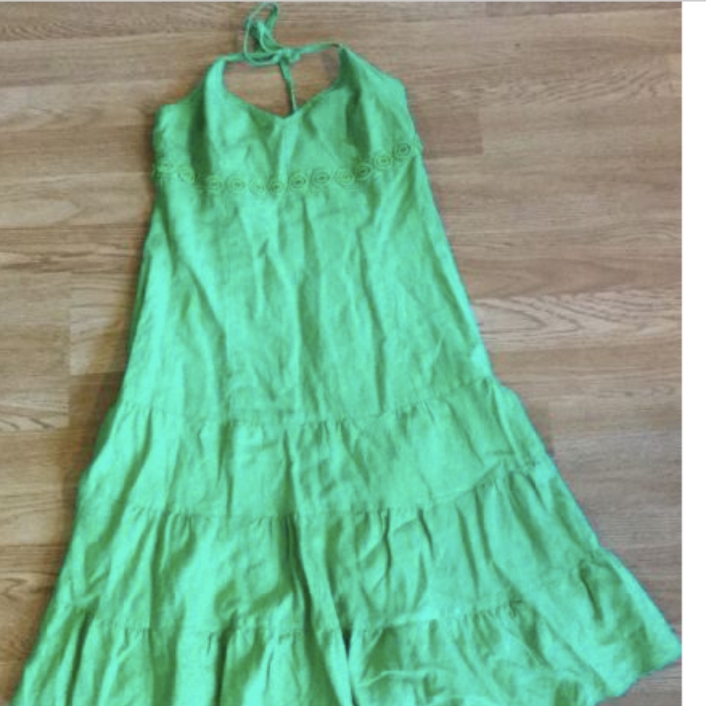 J Crew Linen Halter Dress Sz 0